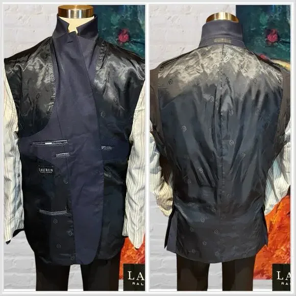 Ralph Lauren LRL Black Label Mens 50R Navy Blue Casual Blazer Sport Jacket - Picture 7 of 16